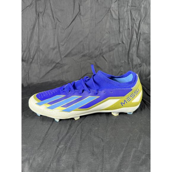 Adidas Messi Soccer Shoes Mens Size 12 Blue Gold Cleats FG 2023 Football Boots - Picture 4 of 10